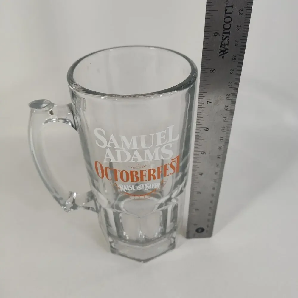 Samuel Adams Octoberfest Clear Glass Beer Stein‎ Mug 